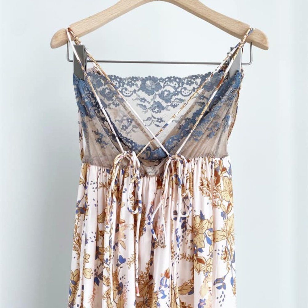 Free People | Love Letter Printed Onesie Sz Large - Picture 6 of 11
